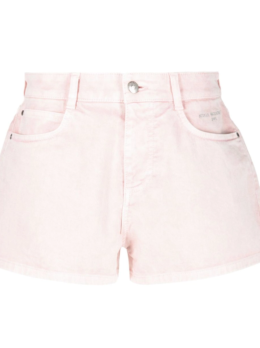 Cheap mid-rise Stella embroidered-logo Women shorts McCartney 0821